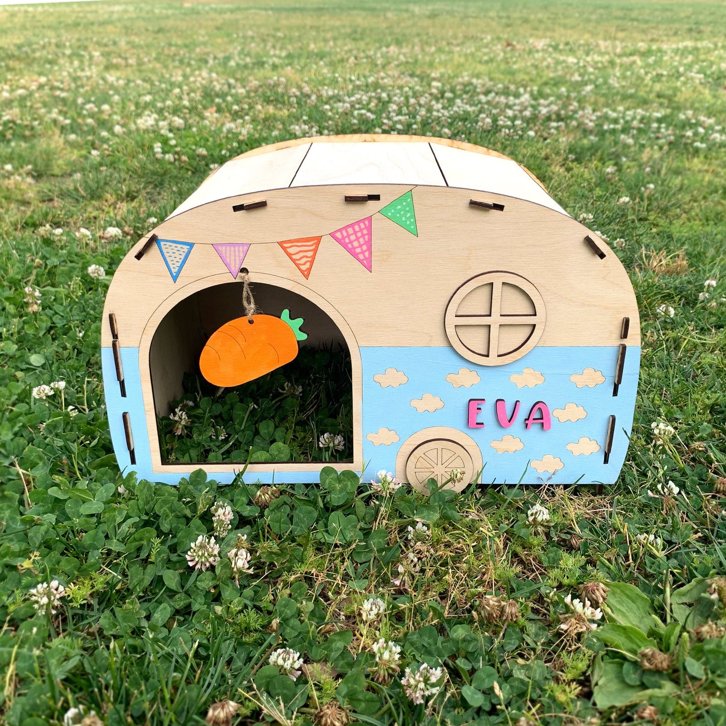 Custom Guinea Pig Hideout/ RV Camper/ Guinea pig shelter house/ Chinchilla hide away/ Guinea pigs playhouse cage with boredom breaker toy