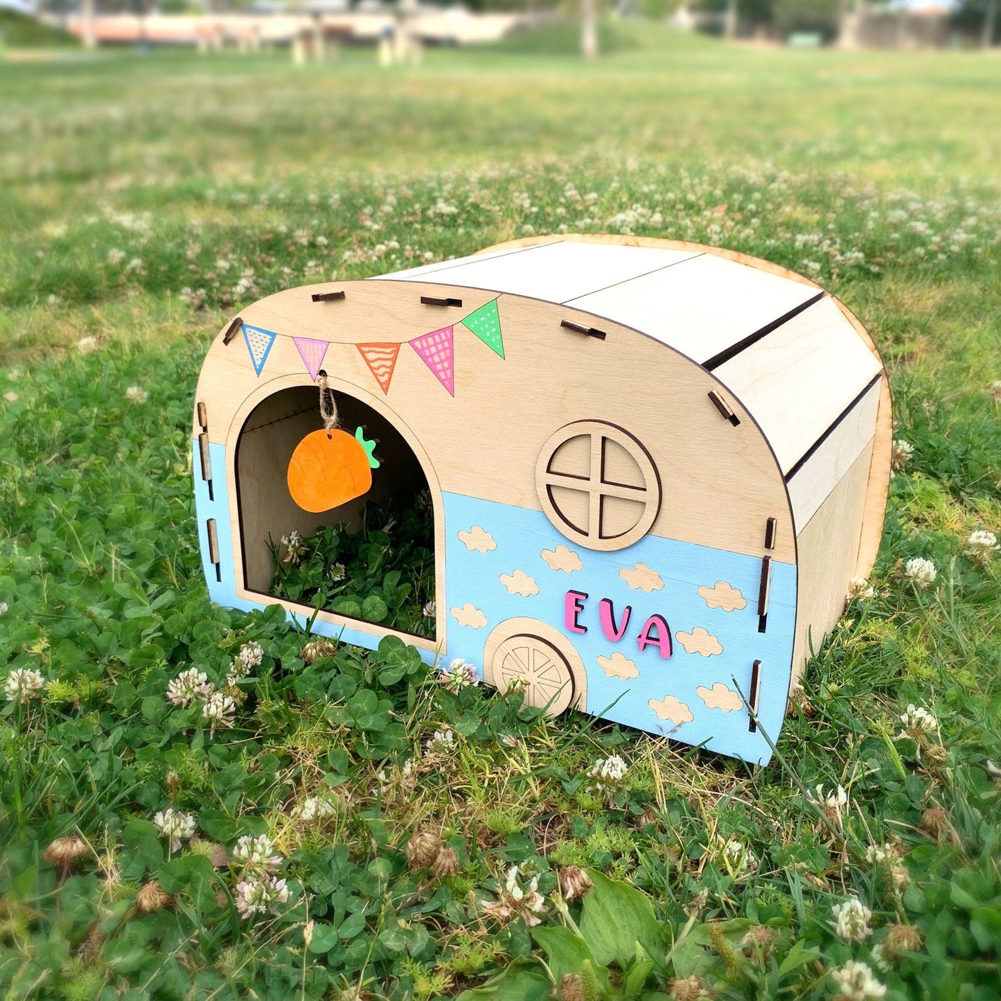 Custom Guinea Pig Hideout/ RV Camper/ Guinea pig shelter house/ Chinchilla hide away/ Guinea pigs playhouse cage with boredom breaker toy