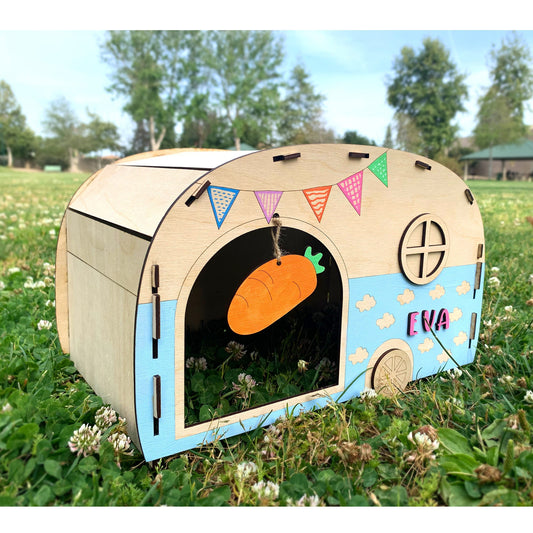 Custom Guinea Pig Hideout/ RV Camper/ Guinea pig shelter house/ Chinchilla hide away/ Guinea pigs playhouse cage with boredom breaker toy