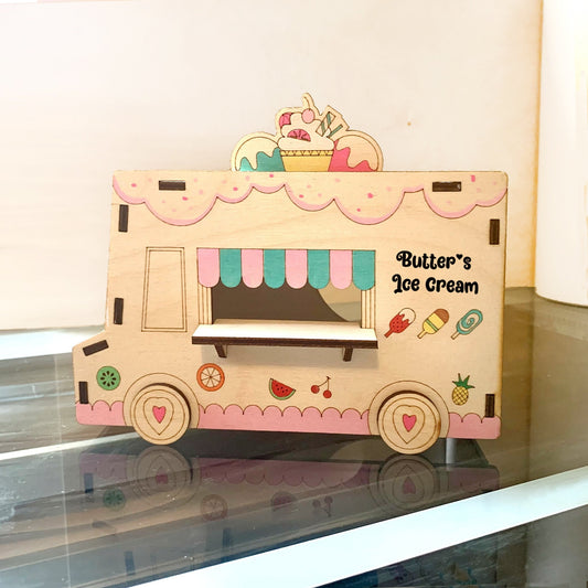 Custom Hamster Hideout/ Hamster Ice-cream Truck/ Hamster fairy tale/ Hamster cage decor/ Hamster house/ Cage accessory